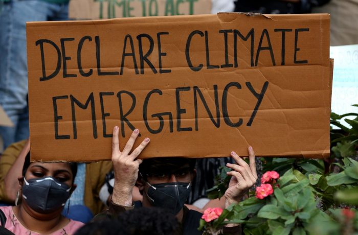 People take part in Global Climate protest in Bangalore